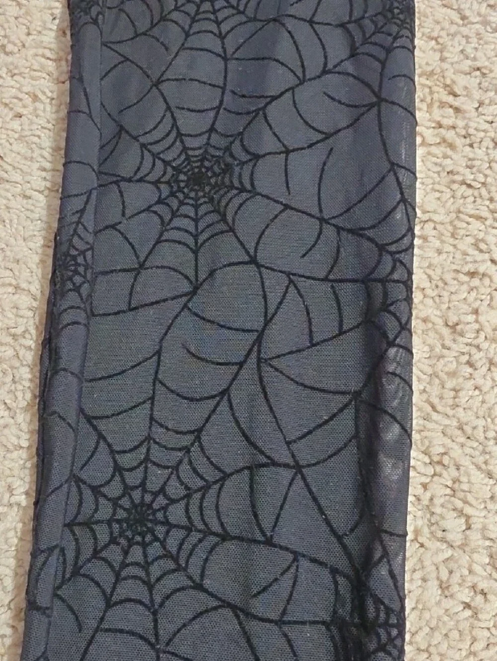 torrid Black Spiderweb Pattern Leggings Sz 0 L 12 - Picture 5 of 6